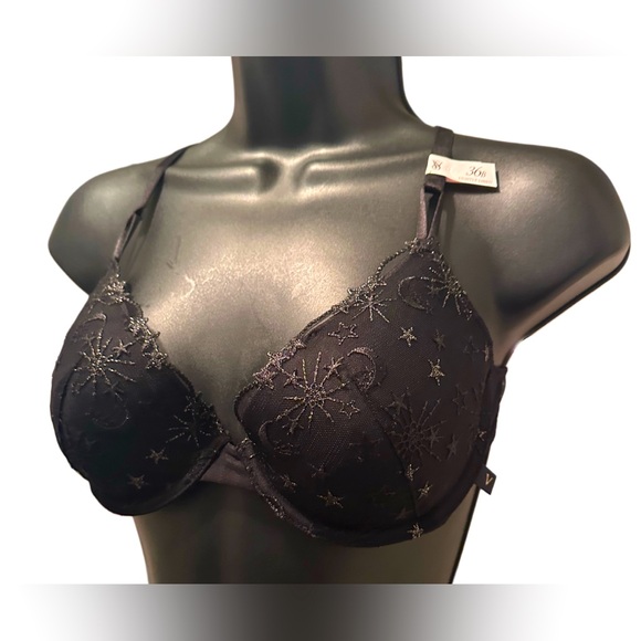 NWT Victoria’s Secret Women’s Constellation Lace Lined Demi Bra Black Size 36B - Picture 1 of 10